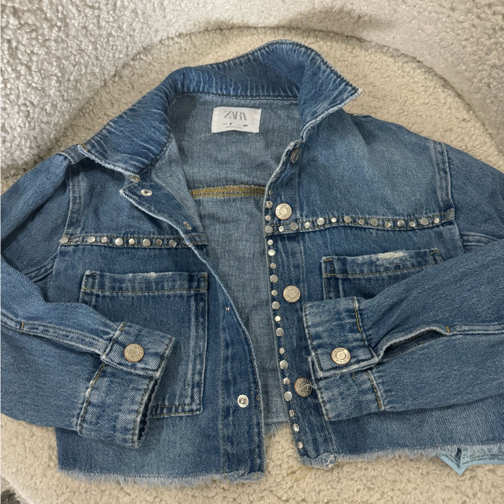 Denim cropped jacket